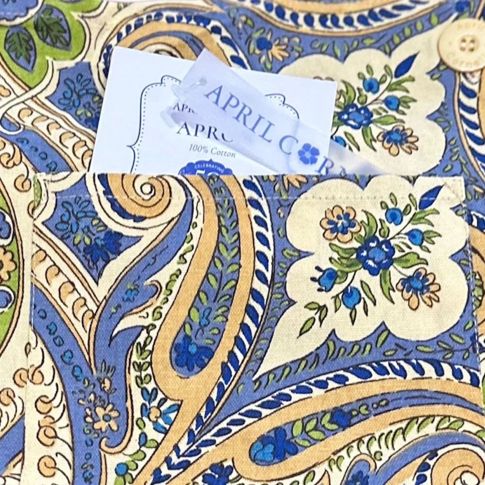 NEW April Cornell PAISLEY Design Chef’s Apron with Front Pocket